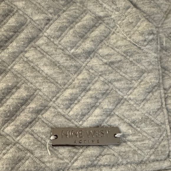 Nine West Active Heather Gray Cowl Neck Sweatshirt - Picture 9 of 10